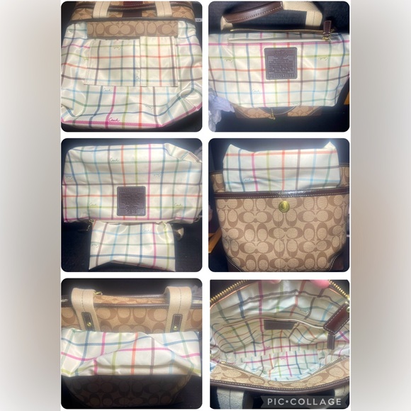 Coach Signature Heritage Stage Coach Carriage Tote FABULOUS - Picture 14 of 17